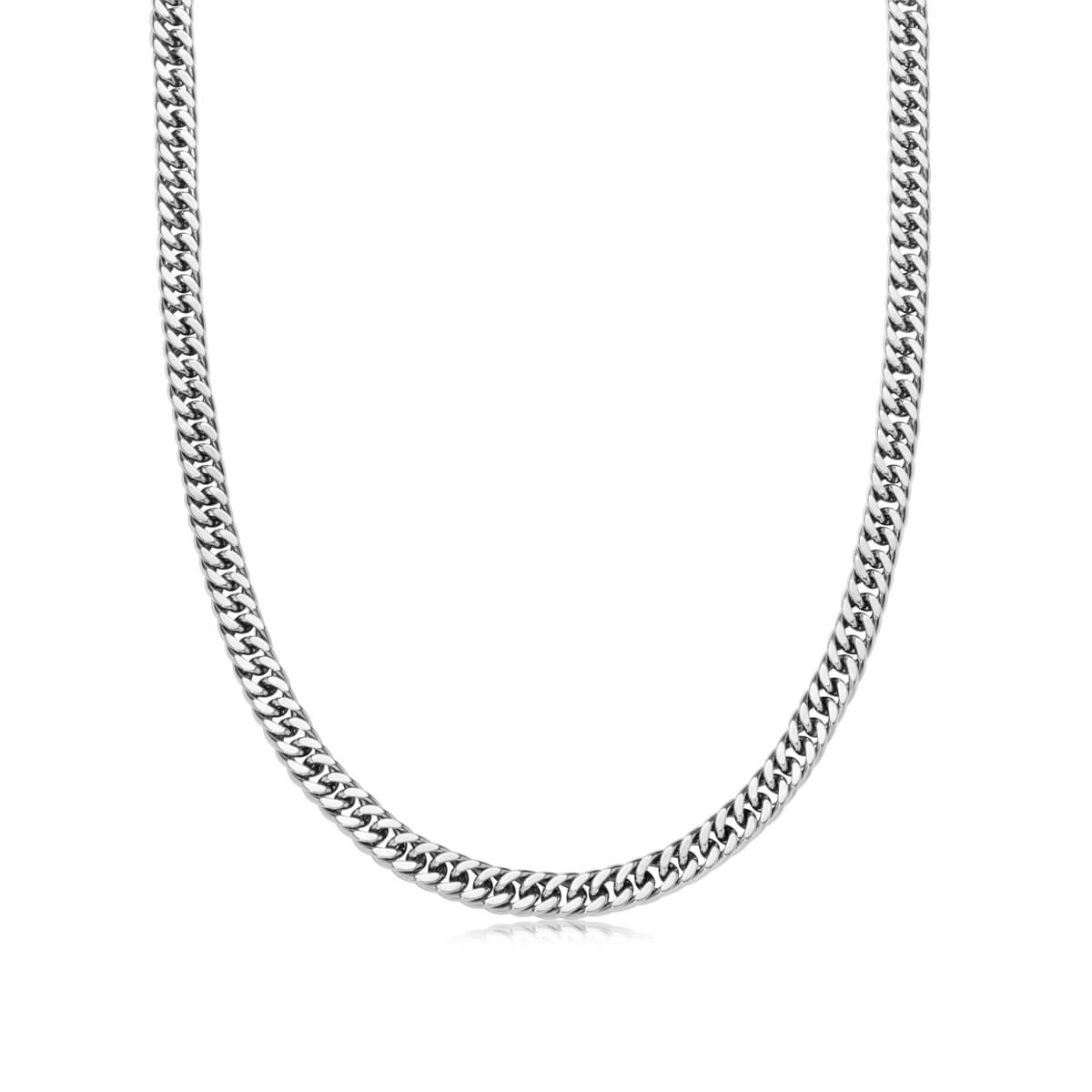 Curb Chain Necklace 18 in (Silver)