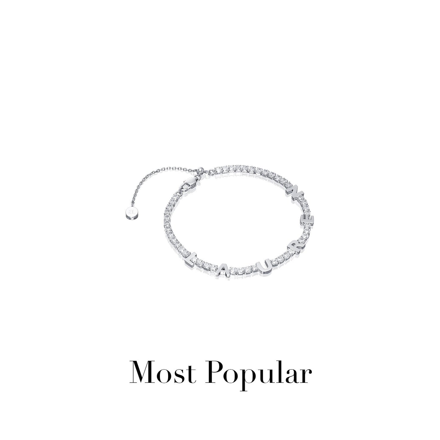 Custom Name Tennis Bracelet (Silver)