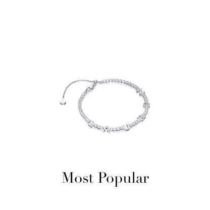 Custom Name Tennis Bracelet (Silver)