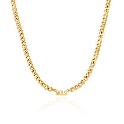 Editorial Date Necklace (Gold)