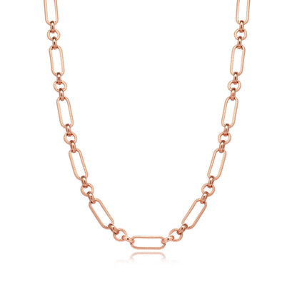 Figaro Chain Necklace (Rose Gold)