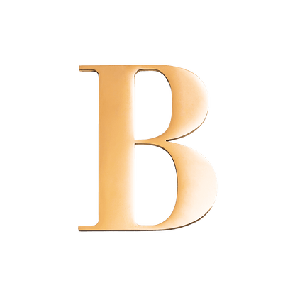 Small Metal Letter Pins (Gold)