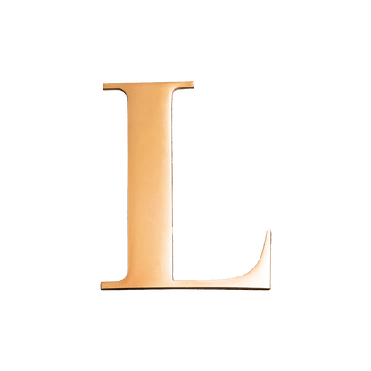 Small Metal Letter Pins (Gold)