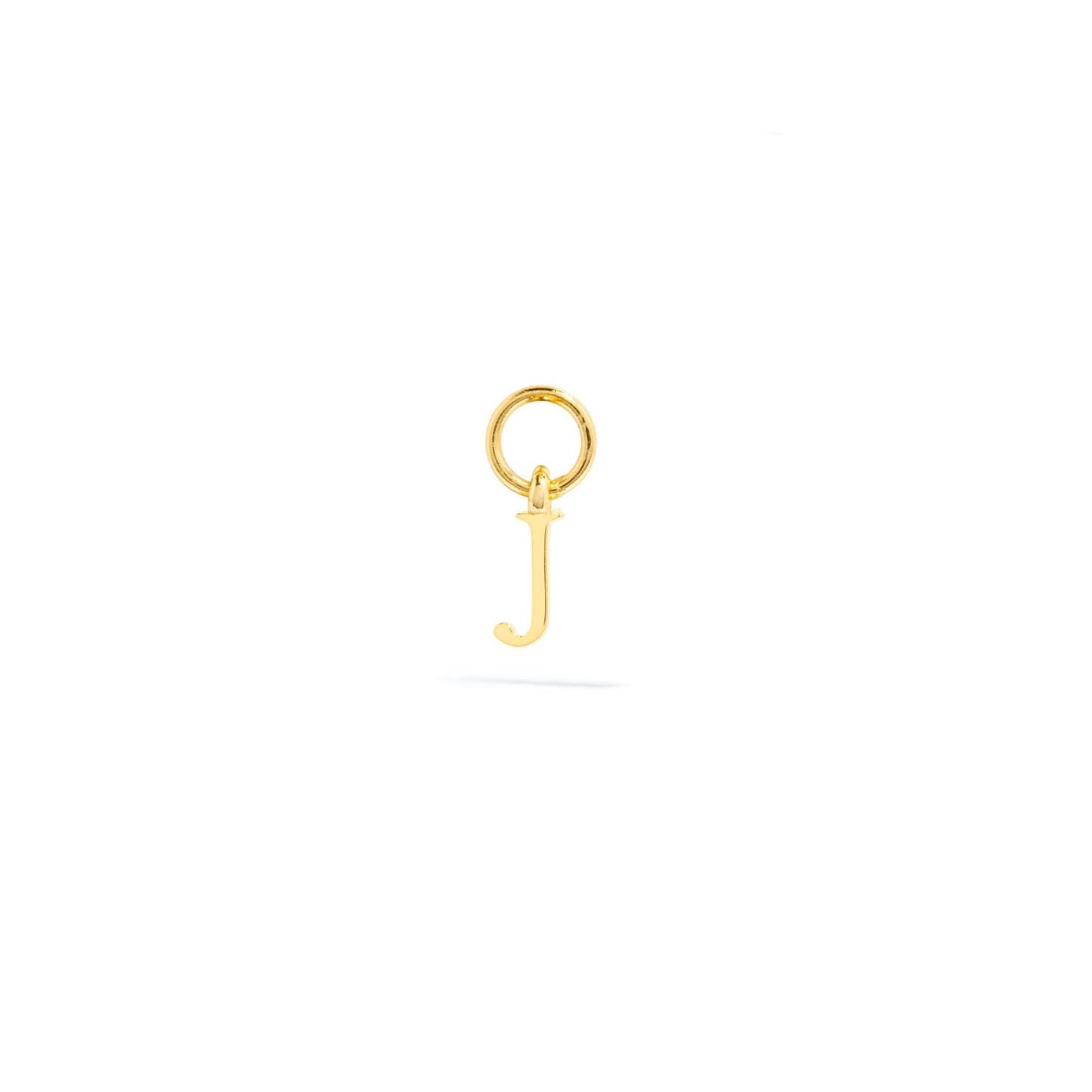 Stories Mini Initial Hoop Charm (Gold)