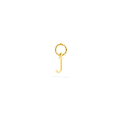 Stories Mini Initial Hoop Charm (Gold)