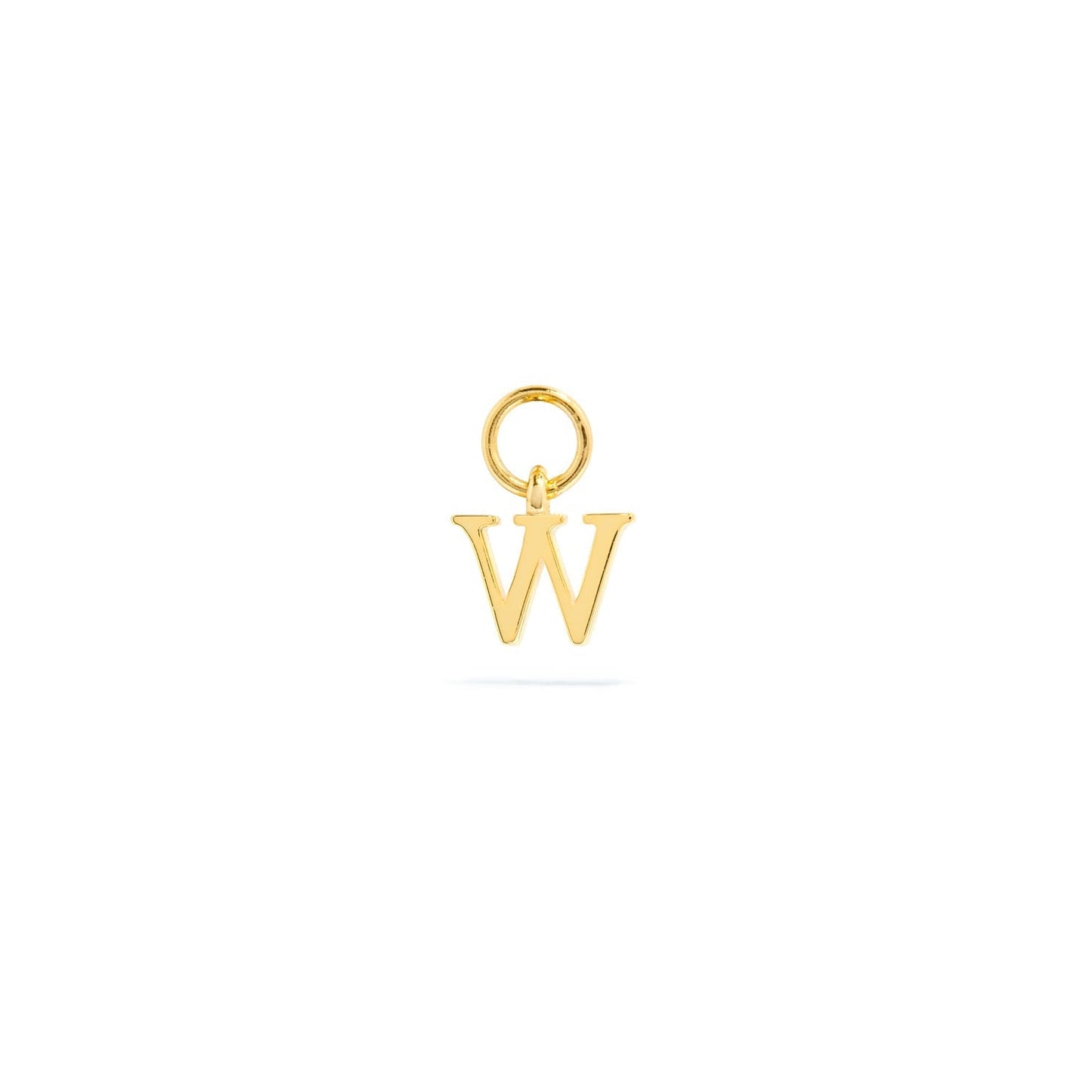 Stories Mini Initial Hoop Charm (Gold)