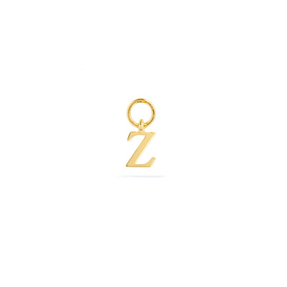 Stories Mini Initial Hoop Charm (Gold)