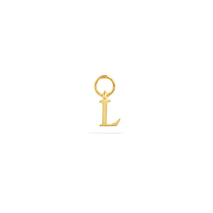 Stories Mini Initial Hoop Charm (Gold)