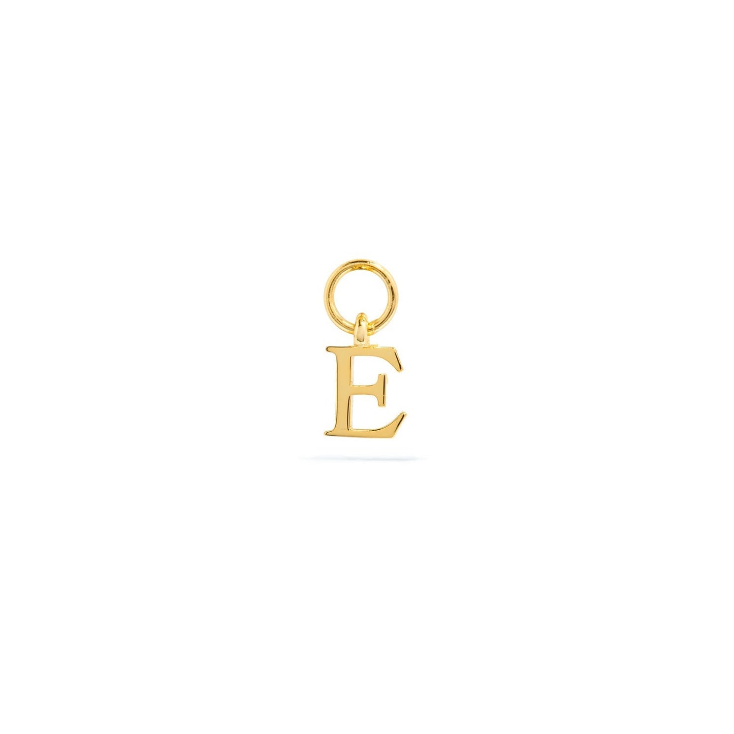 Stories Mini Initial Hoop Charm (Gold)