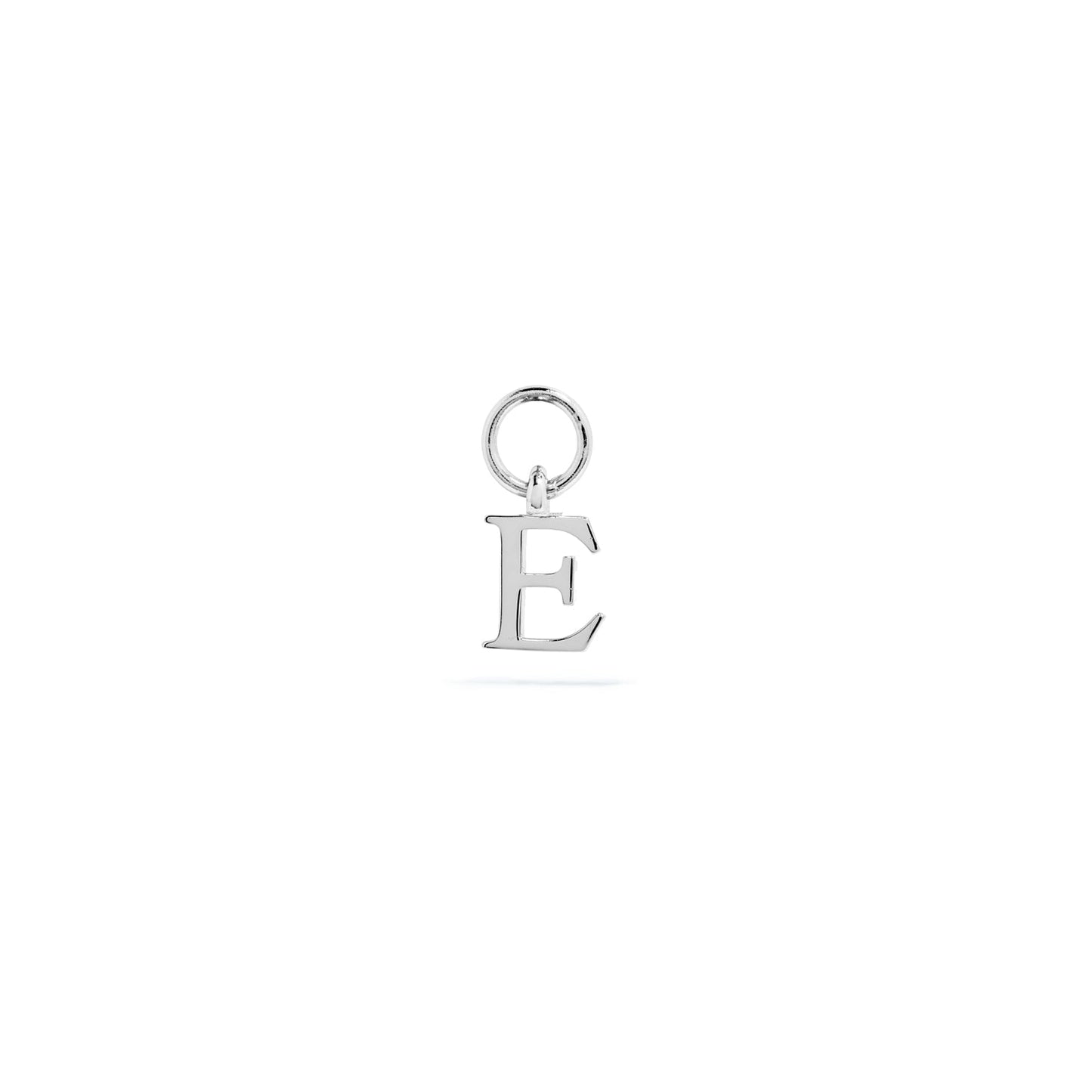 Stories Mini Initial Hoop Charm (Silver)