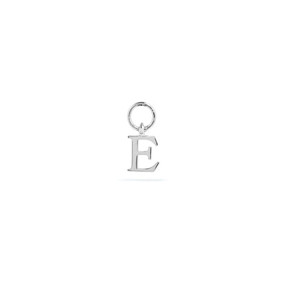 Stories Mini Initial Hoop Charm (Silver)