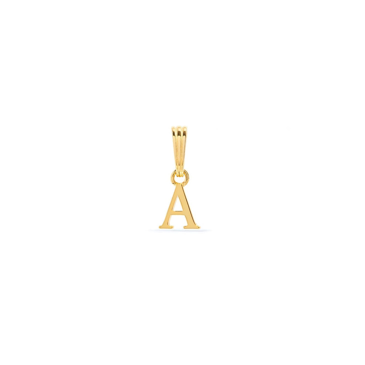 Sterling Silver Mini Initial Pendant (Gold)
