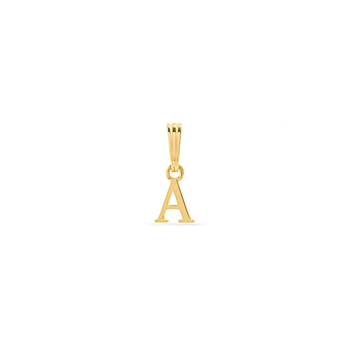 Sterling Silver Mini Initial Pendant (Gold)