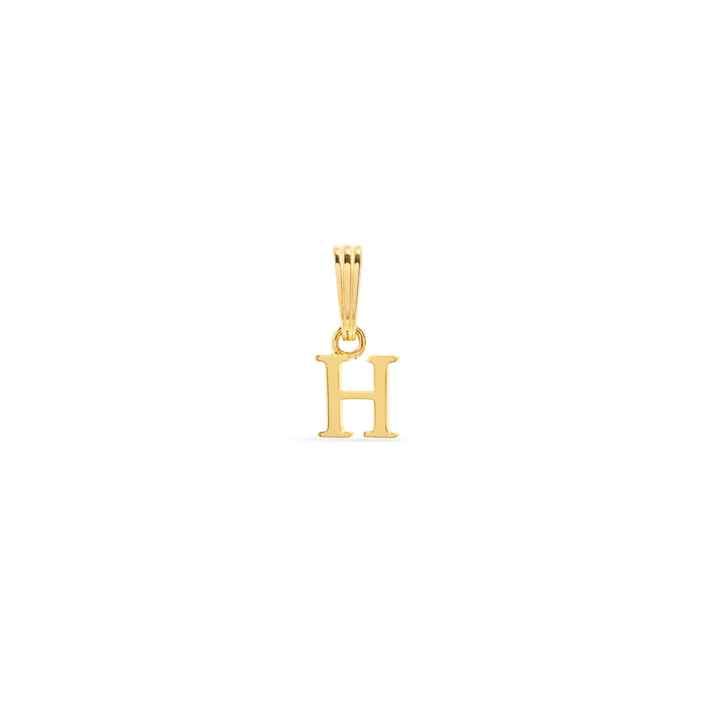 Sterling Silver Mini Initial Pendant (Gold)