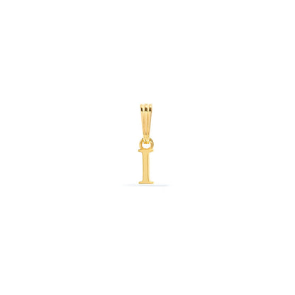 Sterling Silver Mini Initial Pendant (Gold)