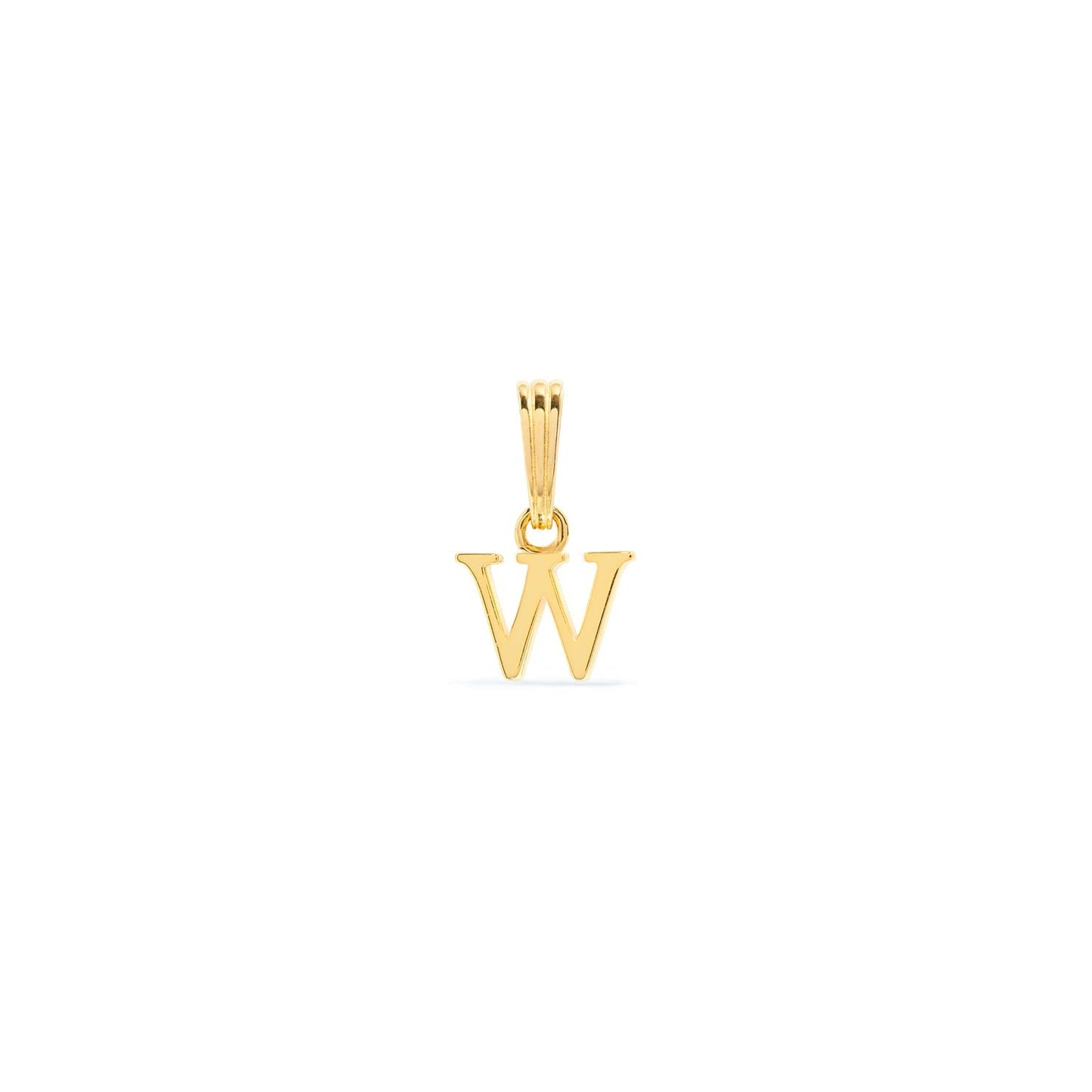 Sterling Silver Mini Initial Pendant (Gold)