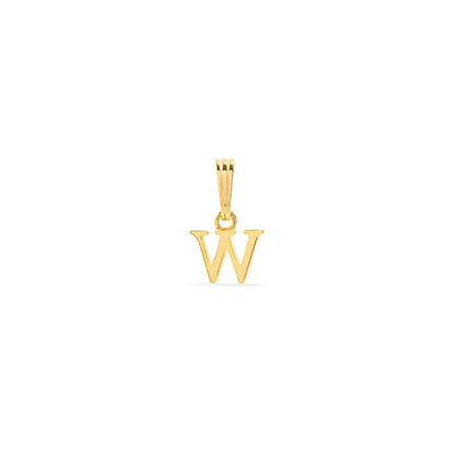 Sterling Silver Mini Initial Pendant (Gold)