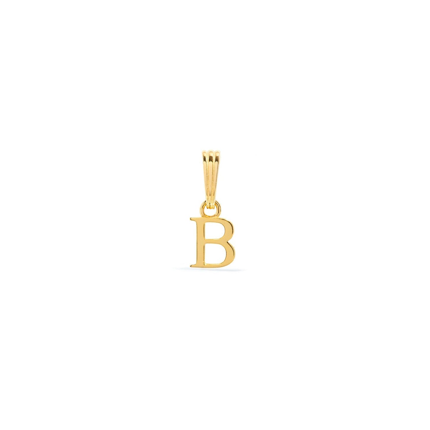 Sterling Silver Mini Initial Pendant (Gold)