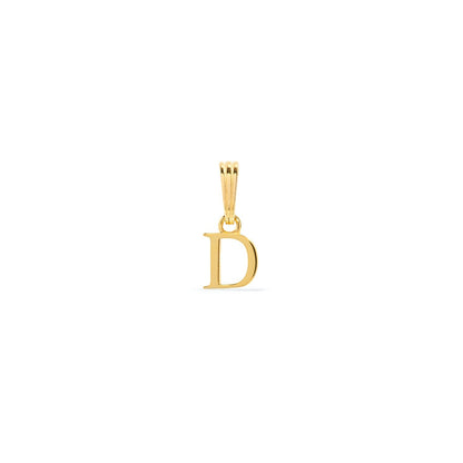 Sterling Silver Mini Initial Pendant (Gold)