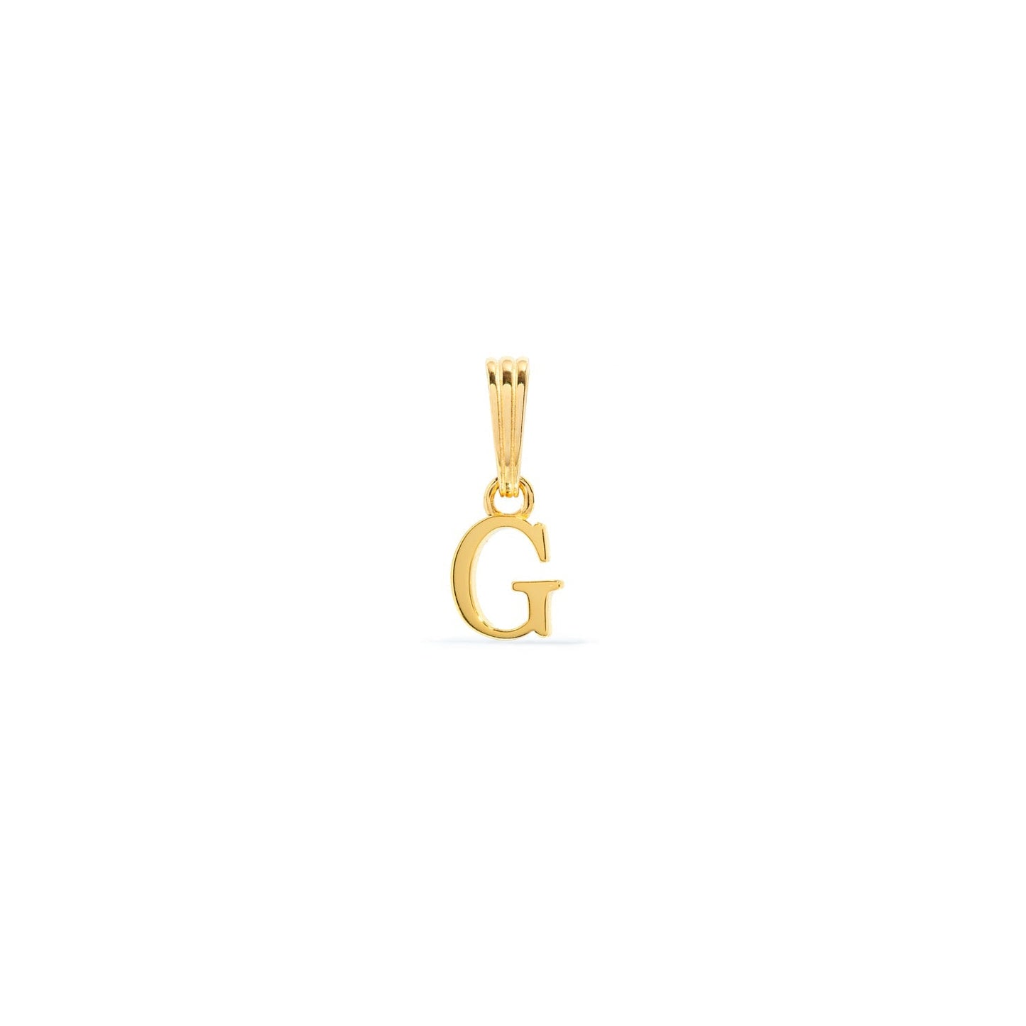 Sterling Silver Mini Initial Pendant (Gold)