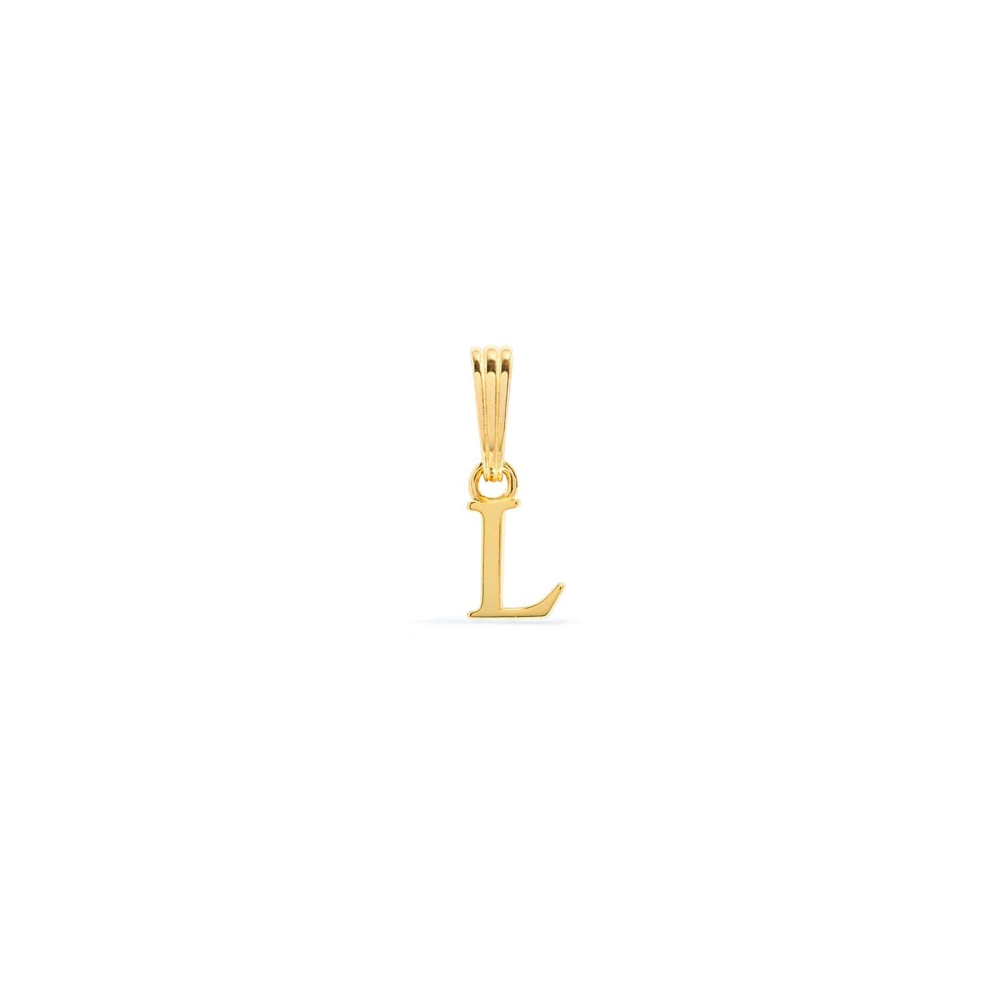 Sterling Silver Mini Initial Pendant (Gold)