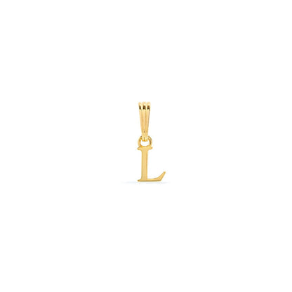 Sterling Silver Mini Initial Pendant (Gold)