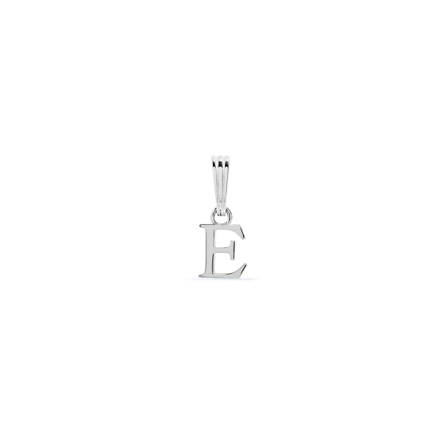 Sterling Silver Mini Initial Pendant (Silver)