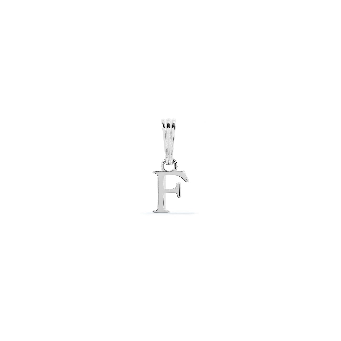 Sterling Silver Mini Initial Pendant (Silver)
