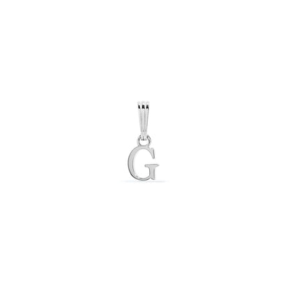 Sterling Silver Mini Initial Pendant (Silver)