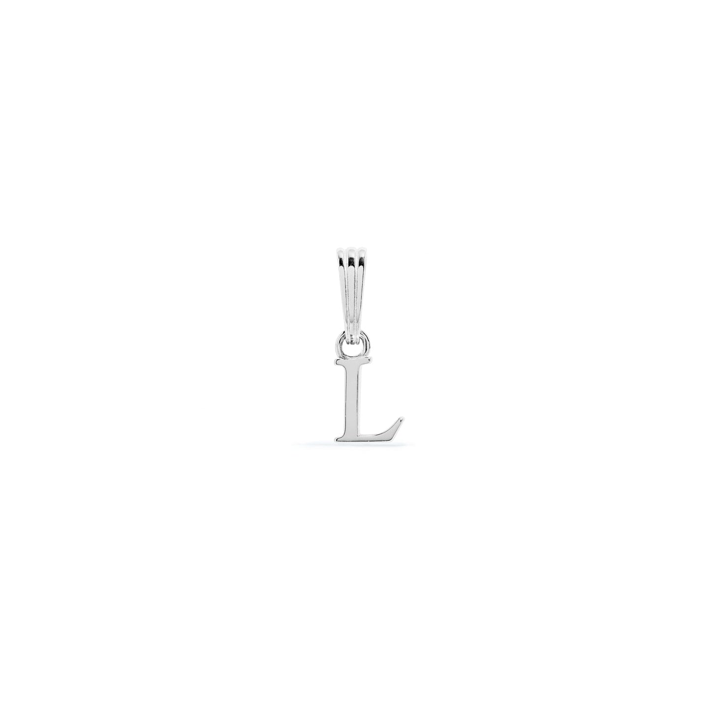 Sterling Silver Mini Initial Pendant (Silver)