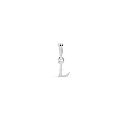 Sterling Silver Mini Initial Pendant (Silver)