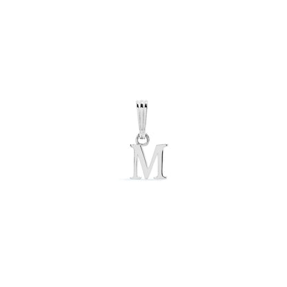 Sterling Silver Mini Initial Pendant (Silver)