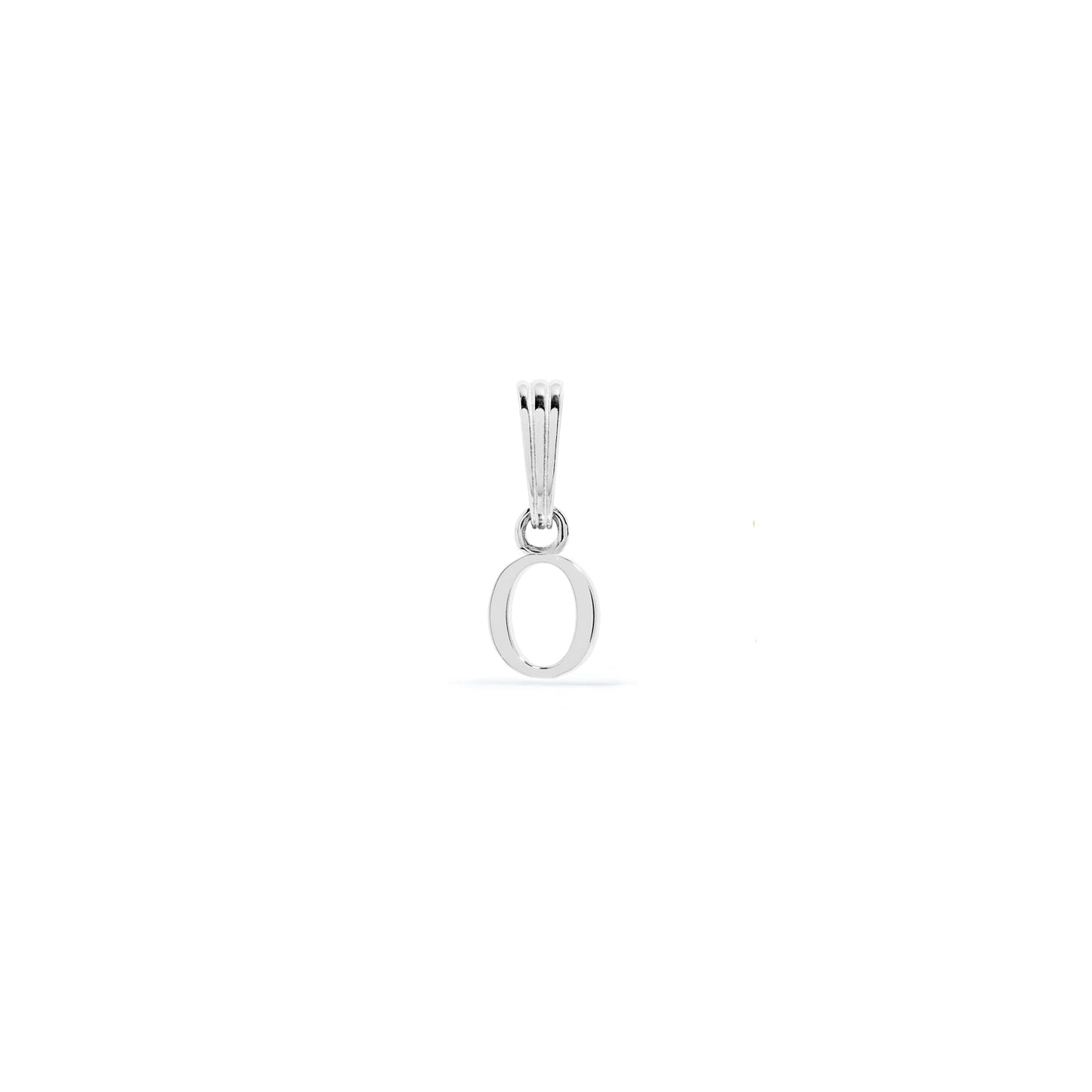 Sterling Silver Mini Initial Pendant (Silver)