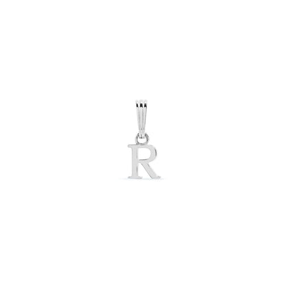 Sterling Silver Mini Initial Pendant (Silver)