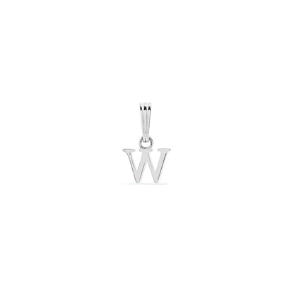 Sterling Silver Mini Initial Pendant (Silver)