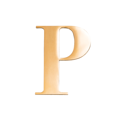 Metal Key Ring Letter (Gold)