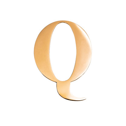Metal Key Ring Letter (Gold)