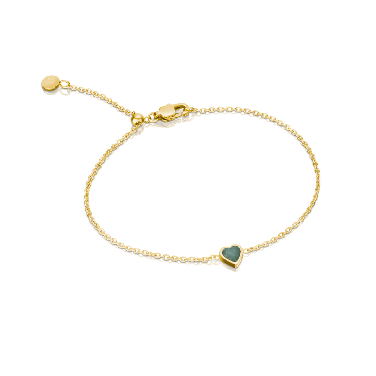 Made Mine Mini Heart Birthstone Bracelet (Gold)