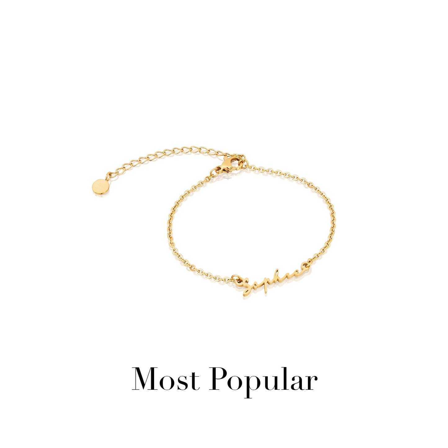 Mini Signature Name Bracelet (Gold)