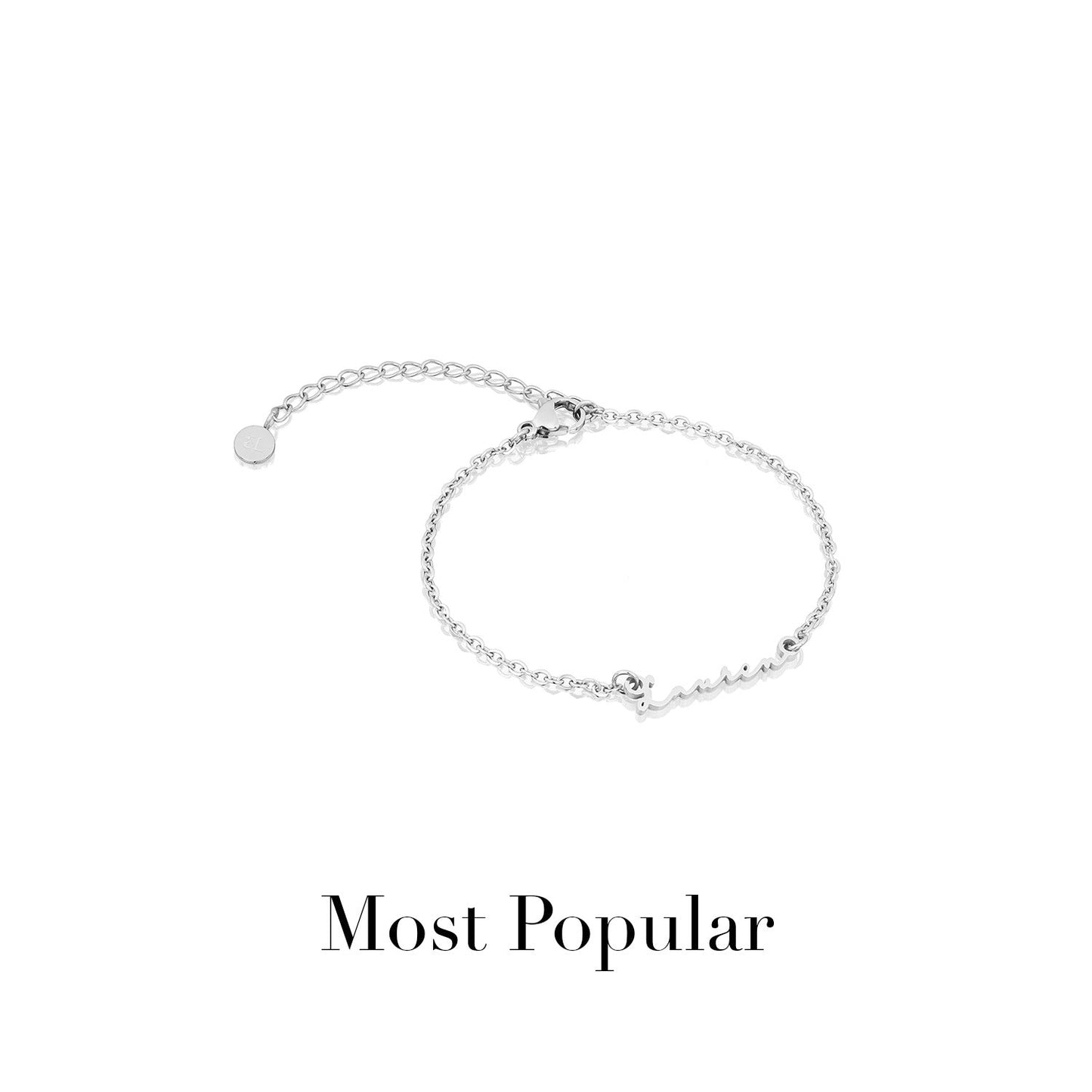 Mini Signature Name Bracelet (Silver)