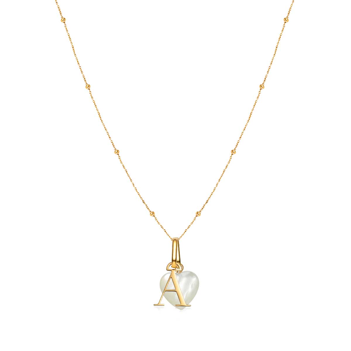 Personalised Initial & Birthstone Necklace - Gold