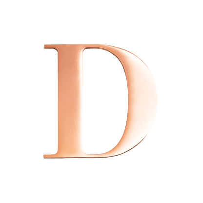 Rose Gold Small Metal Letter