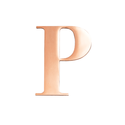 Rose Gold Small Metal Letter