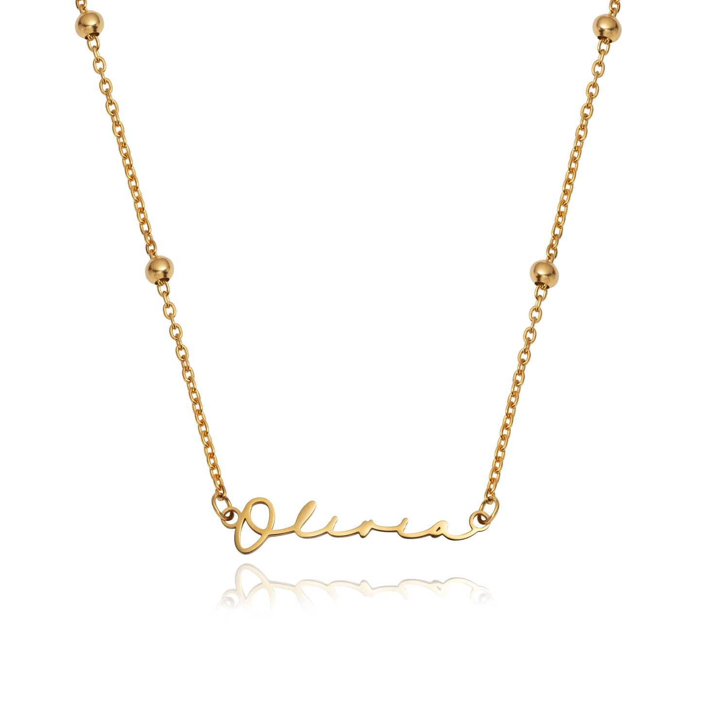 Signature Name Necklace - Gold