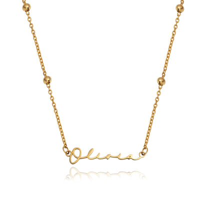 Signature Name Necklace - Gold