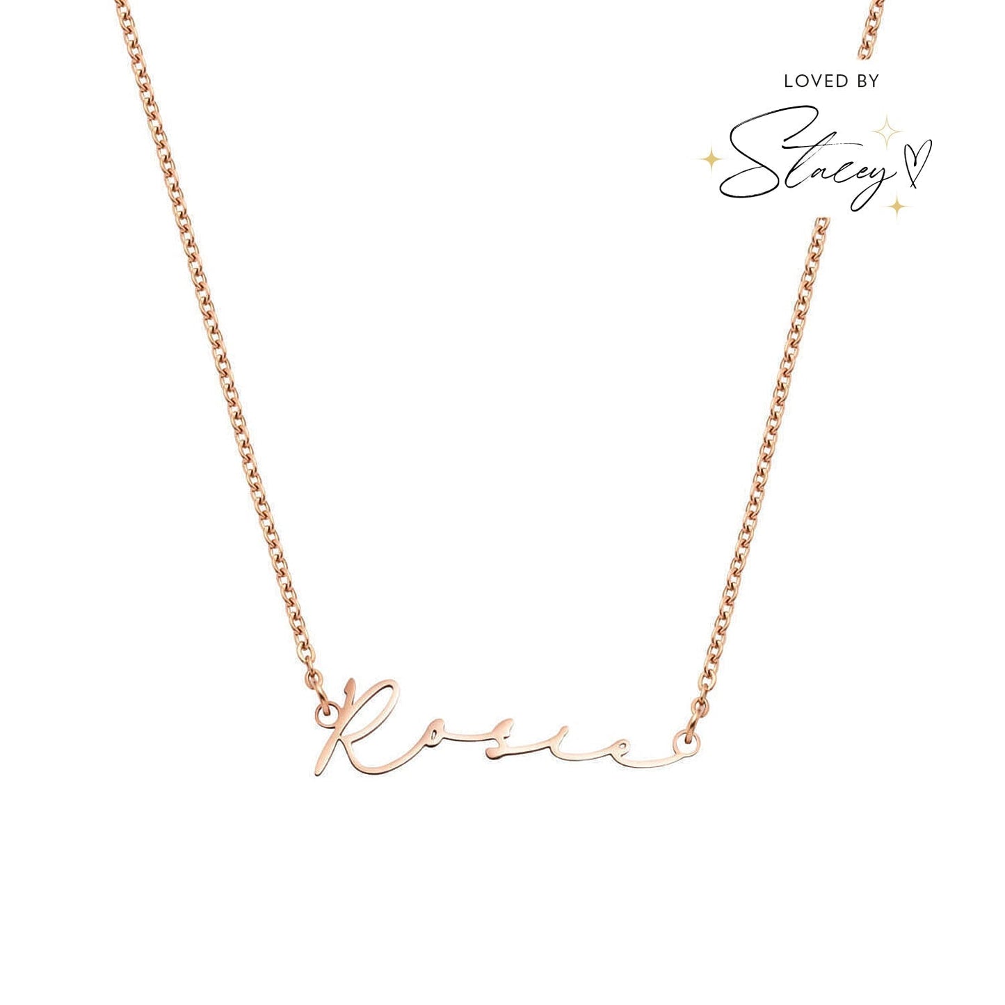 Signature Name Necklace (Rose Gold)