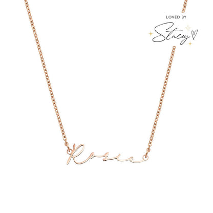 Signature Name Necklace (Rose Gold)