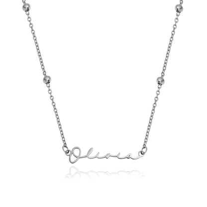 Signature Name Necklace (Silver)
