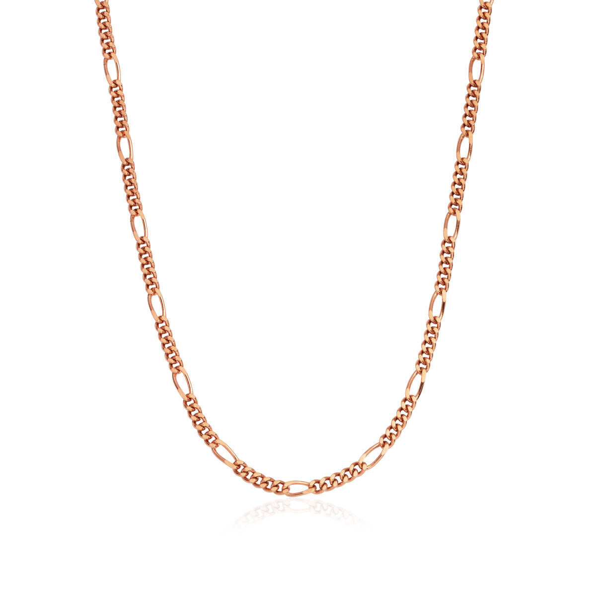 Layering Small Figaro Chain Necklace (Rose Gold)