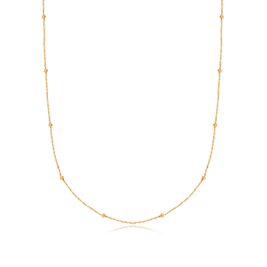 Layering Sphere Chain Necklace (Gold)
